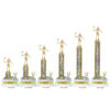 Lightning Series - 1 Column Trophy with Trim - Badminton - Image 2