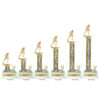 Lightning Series - 1 Column Trophy with Trim - Football - Image 2