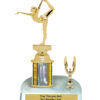 Lightning Series - 1 Column Trophy with Trim - Gymnastics