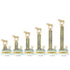 Lightning Series - 1 Column Trophy with Trim - Horses - Image 2