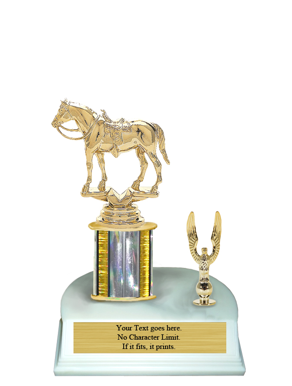 Equestrian Horse Trophy Horseshoe Pony Prize Resin **FREE ENGRAVING** 3 Sizes 
