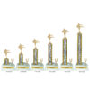 Lightning Series - 1 Column Trophy with Trim - Karate - Image 2