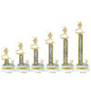 Lightning Series - 1 Column Trophy with Trim - Lacrosse - Image 2