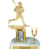 Lightning Series - 1 Column Trophy with Trim - Lacrosse