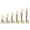 Lightning Series - 1 Column Trophy with Trim - Shuffleboard - Image 2