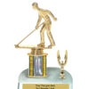 Lightning Series - 1 Column Trophy with Trim - Shuffleboard