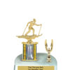 Lightning Series - 1 Column Trophy with Trim - Skiing
