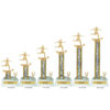 Lightning Series - 1 Column Trophy with Trim - Soccer - Image 2