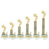 Lightning Series - 1 Column Trophy with Trim - Star - Image 2