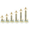Lightning Series - 1 Column Trophy with Trim - Weightlifting - Image 2