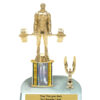 Lightning Series - 1 Column Trophy with Trim - Weightlifting
