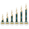 Lightning Series - 1 Column Trophy - Cheerleader - Image 2