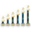 Lightning Series - 1 Column Trophy - Track & Field - Image 2