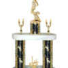 Lightning Series - 2 Column Trophy with 08" Base - Cheerleader