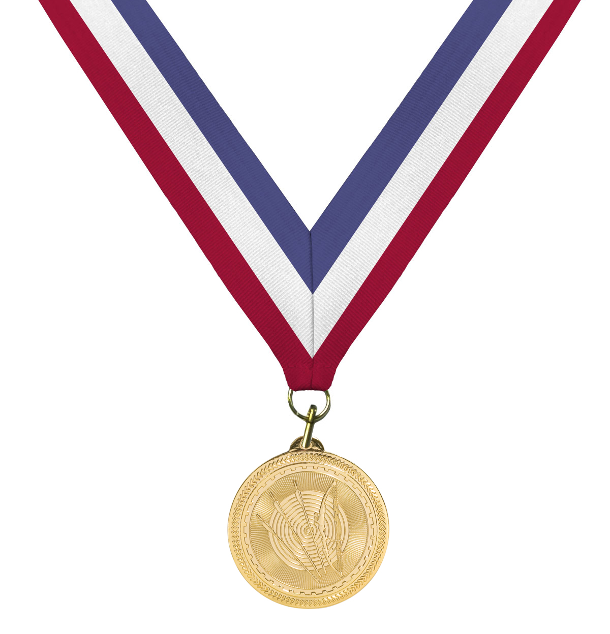 cross country silver medal track with black/gold drape trophy award 