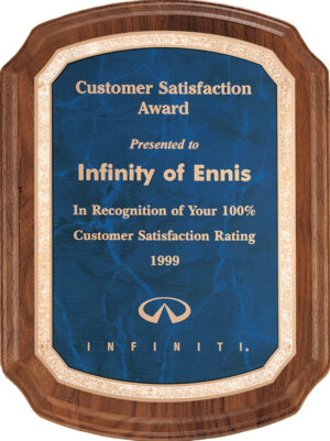 American Walnut Sapphire Plate Plaque - 8" x 10½"