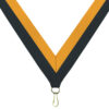 1 1/2" x 32" Snap Clip "V" Neck Ribbon - Black & Gold
