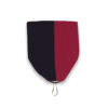 1 1/2" Ribbon Drapes - Black & Red