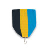 1 1/2" Ribbon Drapes - Black, Gold & Aqua