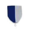 1 1/2" Ribbon Drapes - Blue & Gray