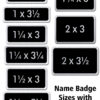 Black Aluminum Name Badge with Back Plate - Image 2