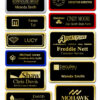 Black Steel Name Badge with Back Plate - Image 3