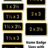 Black Steel Name Badge with Back Plate - Image 2