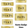 Brushed Gold Metal Name Badge - Thin Trade Show Style - Image 2
