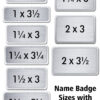 Brushed Silver Metal Name Badge with Back Plate - Image 2