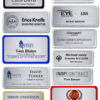 Brushed Silver Metal Name Badge with Back Plate - Image 3